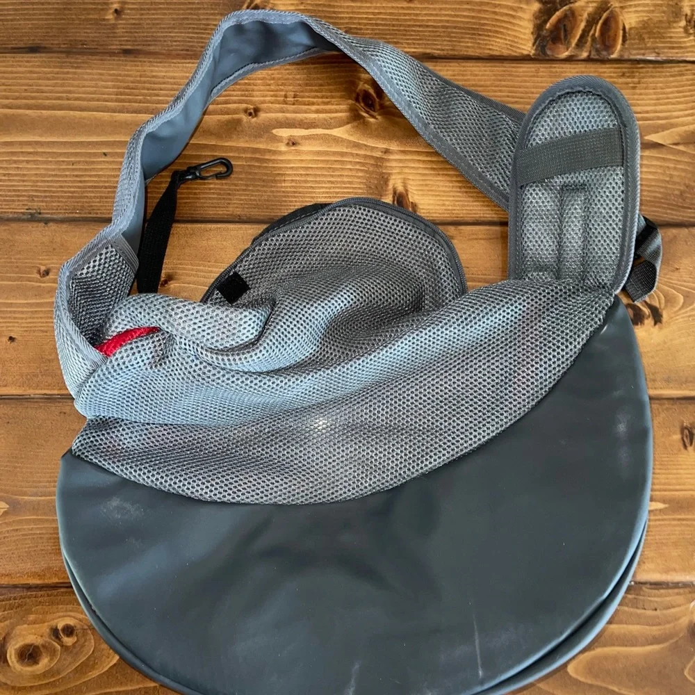 Pet Puppy Dog Mesh Sling Carry Pack Backpack Carrier Travel Tote Shoulder